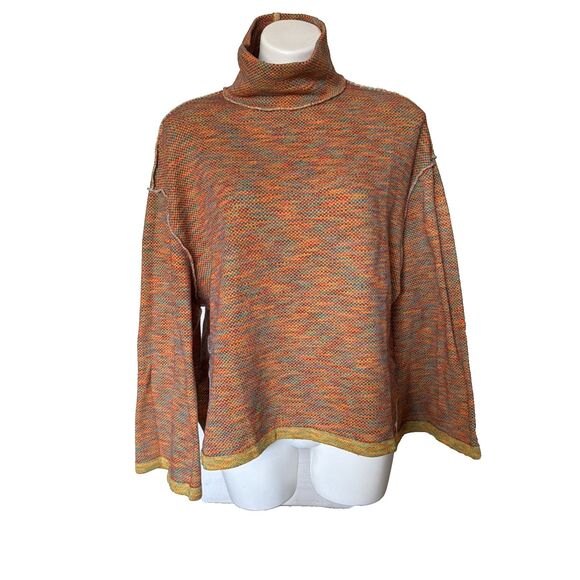 We The Free Sunny Days Oversized Turtleneck Sweater L Boho Artsy Vintage Revival - Picture 3 of 9